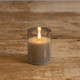 4" CHARCOAL GLASS 3D FLAME CANDLE