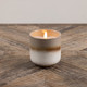 3.75" - 3D FLAME GREY, TAN & WHITE CERAMIC CANDLE