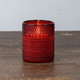 4" RED DOTTED GLASS 3D FLAME CANDLE