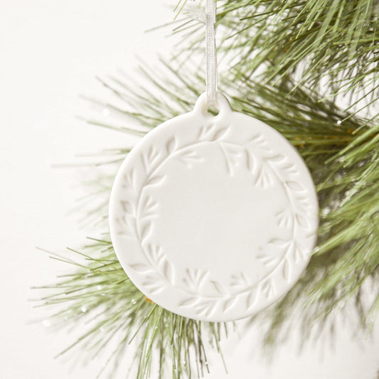 Wreath Stoneware Ornament