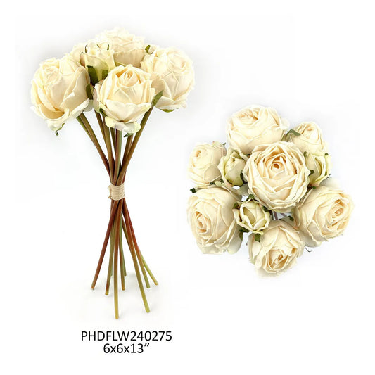 Dried White Rose Bouquet