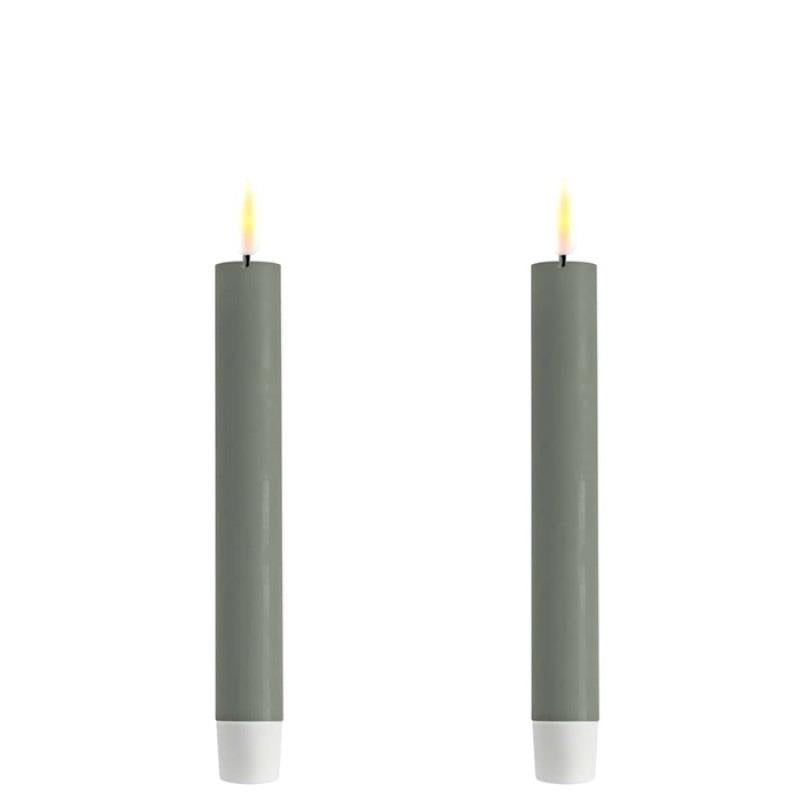 Sage Green LED Tapers | 6"
