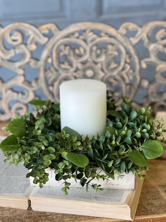 Ashford Eucalyptus Candle Ring | 14"