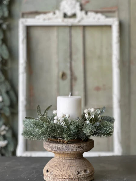 Calista Mistletoe Candle Ring | 11" | 4.5" inner
