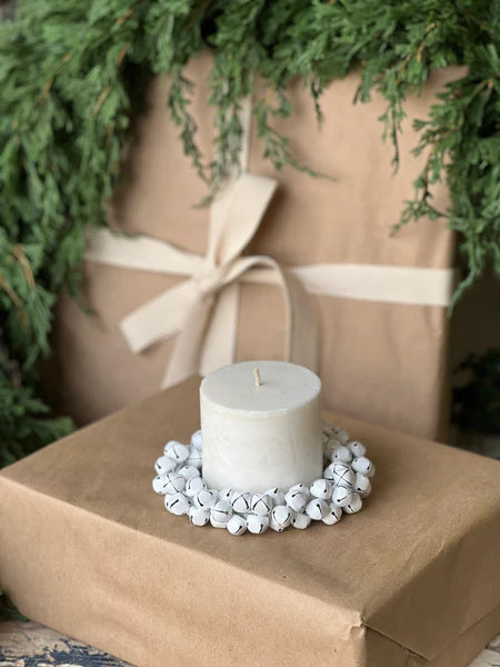 Jingle All the Way Candle Ring | White | 5" |