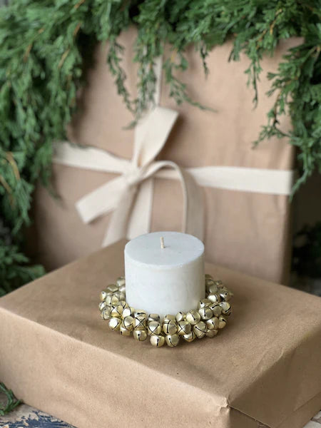 Jingle All the Way Candle Ring | 5" | Gold |