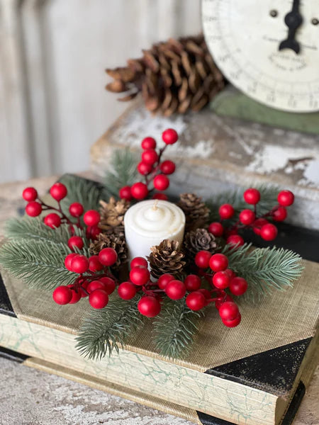Tundra Berry Candle Ring | 8" | 2" inner