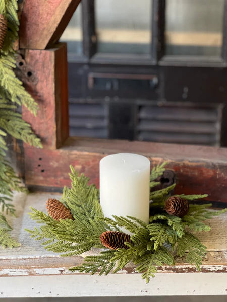 Arrow Wood Cedar Candle Ring | 12" |