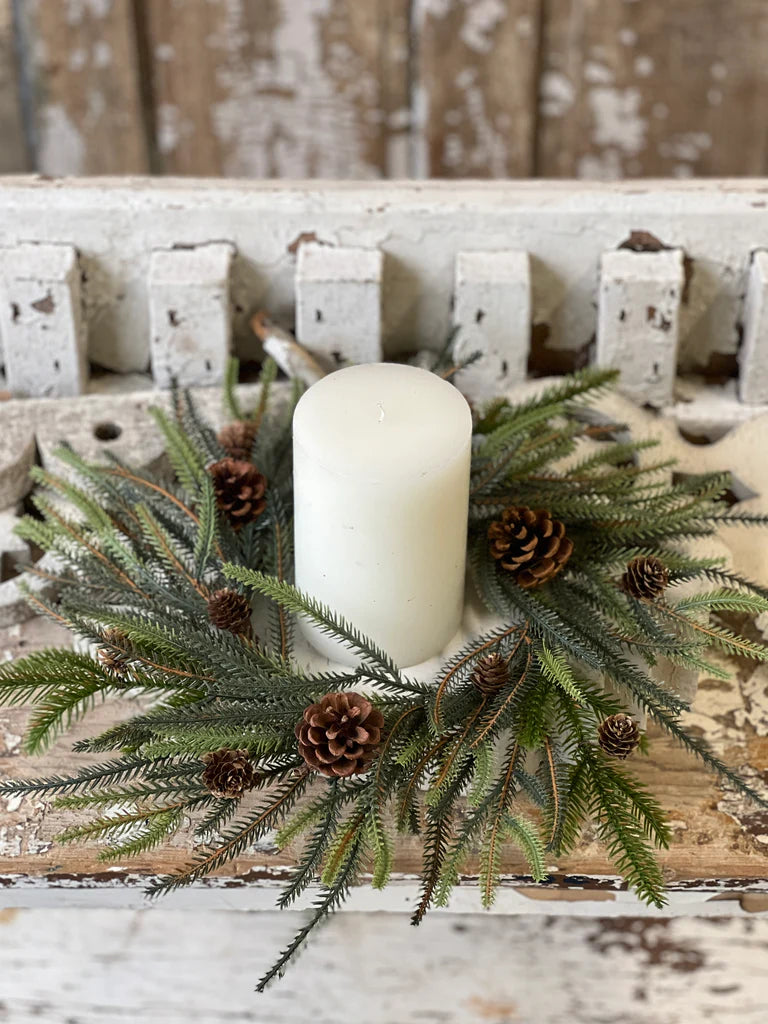 Norfolk Pine Candle Ring | 16"