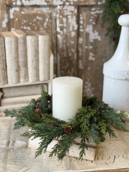 Crosswoods Juniper Candle Ring | 16”