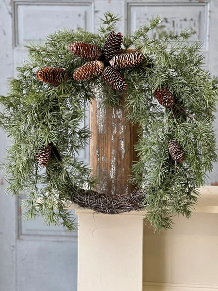 Shining Spindle Pine Wreath | 24"