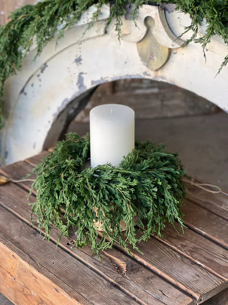 Emerald Falls Candle Ring | 14"| 6.5” inner