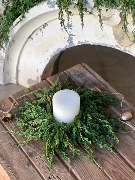 Emerald Falls Candle Ring | 12"| 4” inner