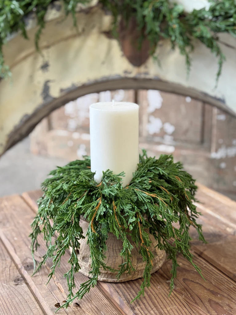 Emerald Falls Candle Ring 14"| 3.5"