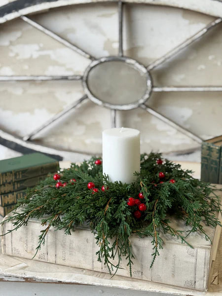 Emerald Celebration Candle Ring | 12”