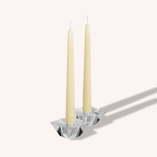 Wool White Taper Candles - 12 Inch - 12 Pack