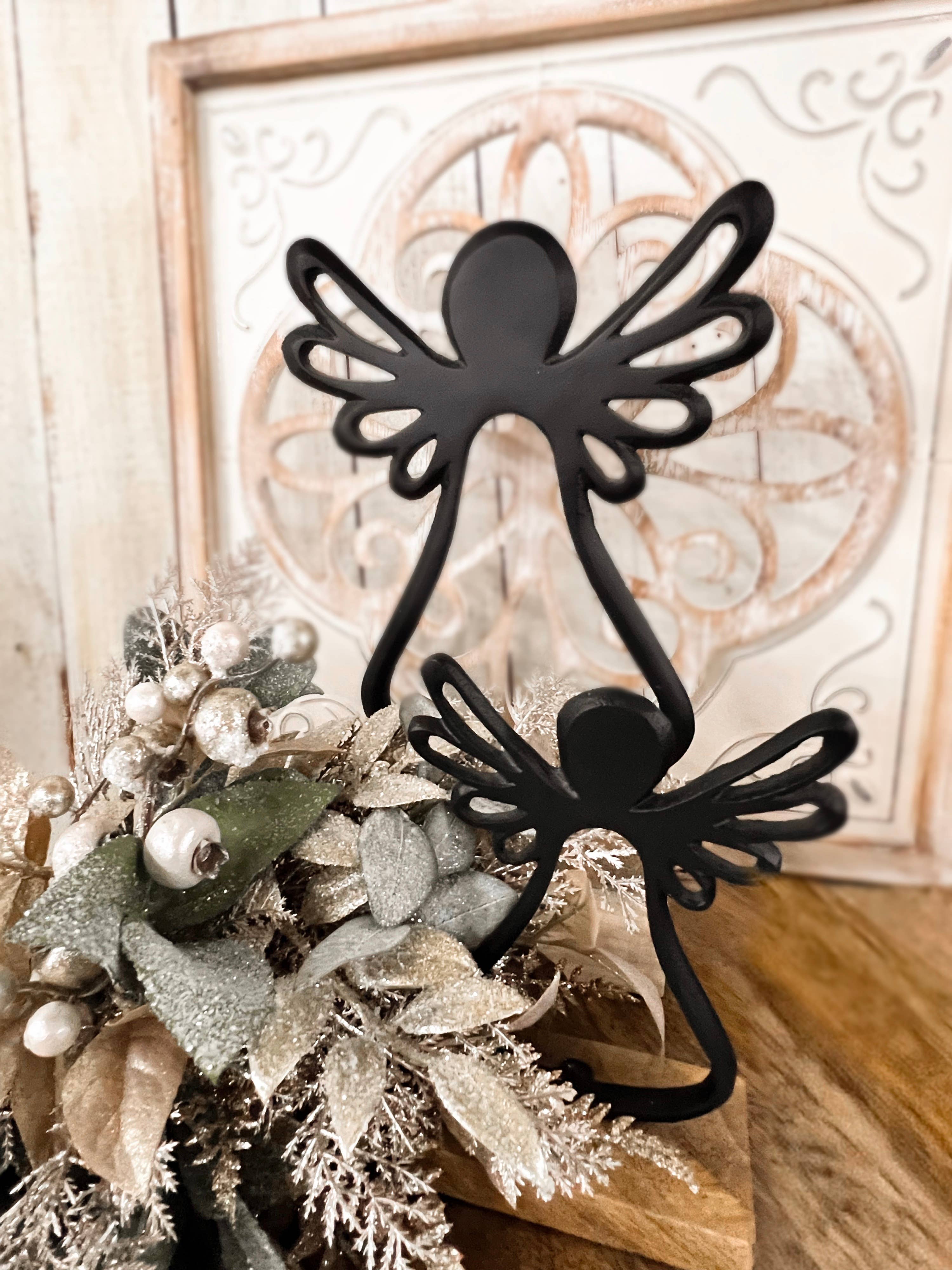 Black Aluminum Angel 8x10in