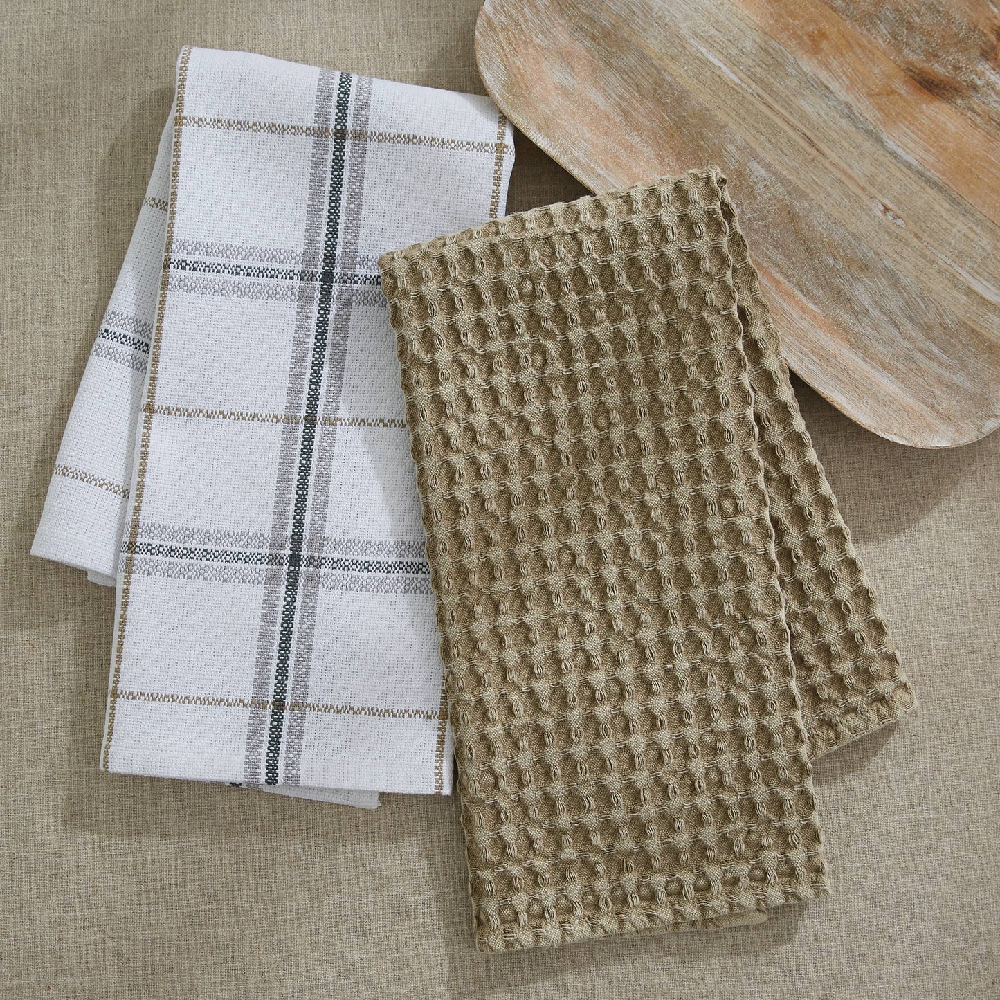 Waffle Weave Towel - Tan