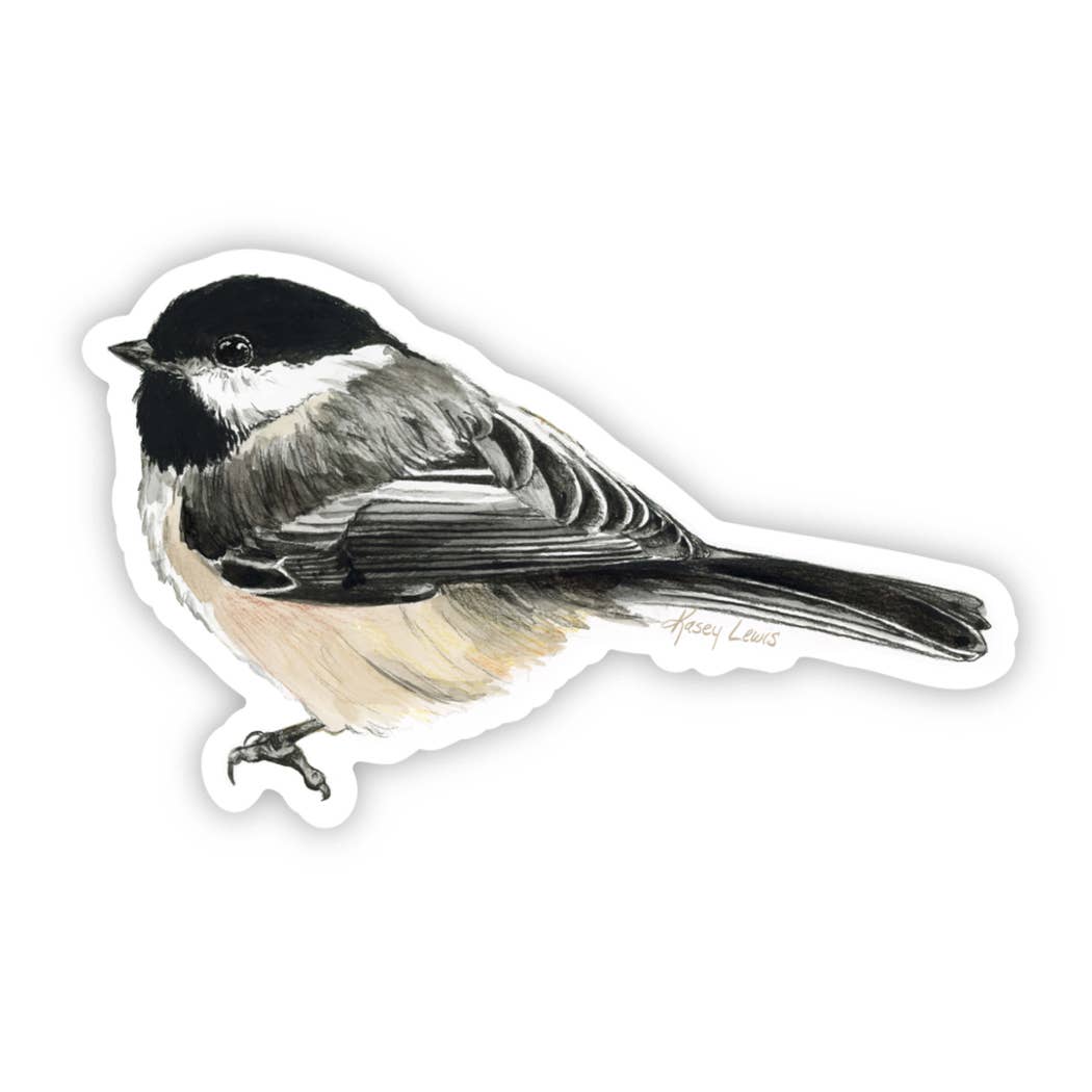 Chickadee Sticker Black Capped Chickadee / Vinyl Sticker
