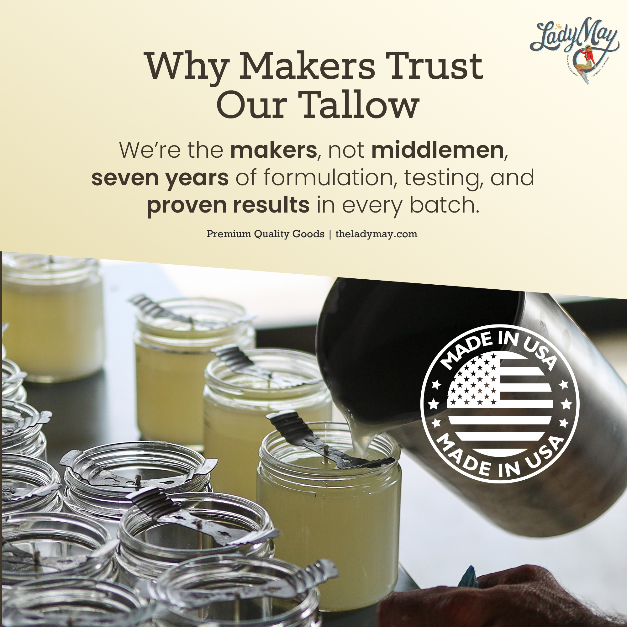 Bulk Beef Tallow 16 Pounds | 100% Grass-Fed Unscented Tallow for Skincare, Soap Making & Candles