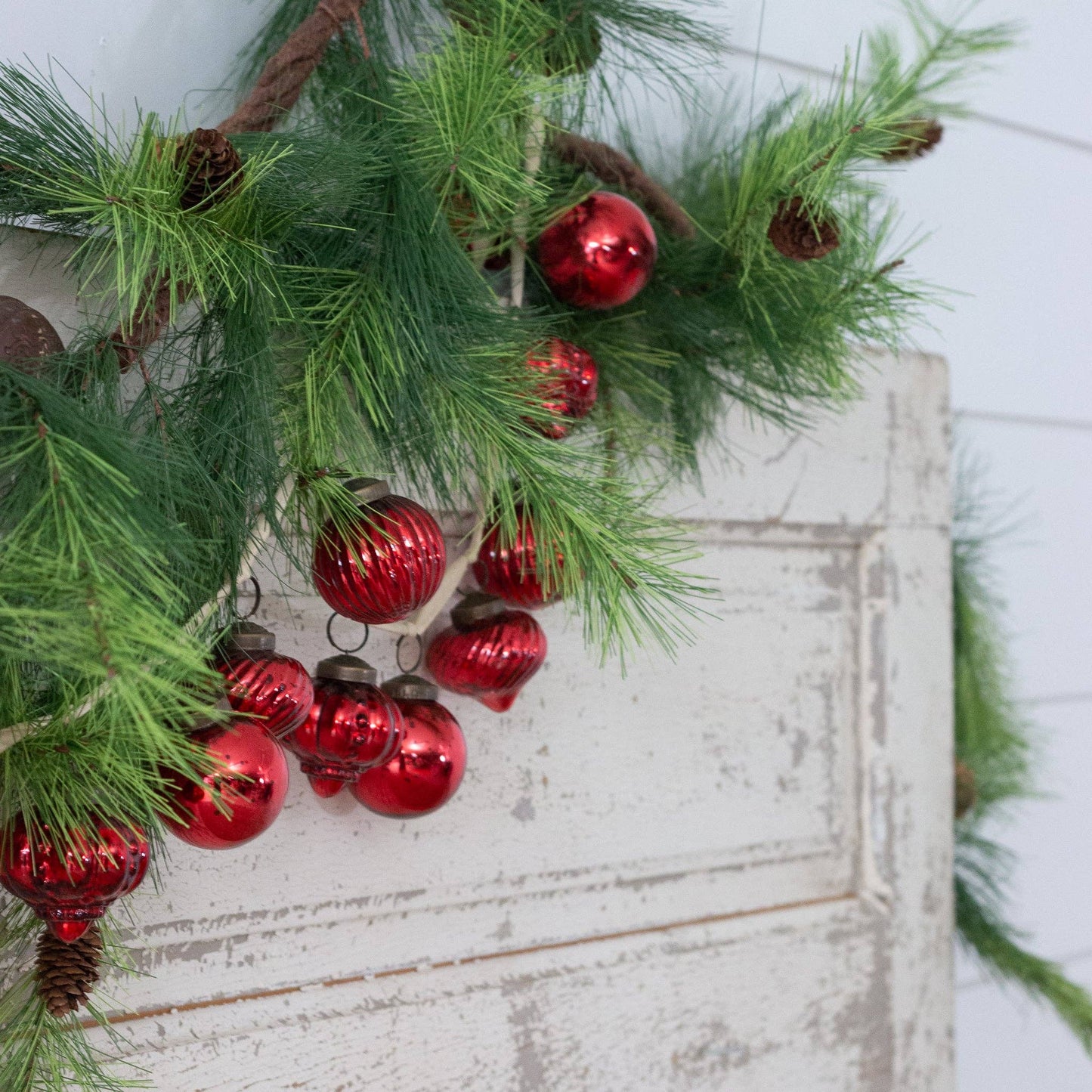 Garland - Red Mercury Glass Ornament