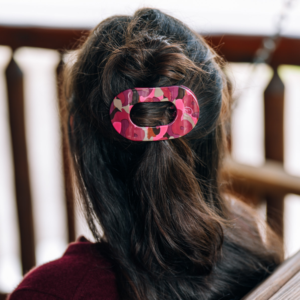 Garden Glam Medium Flat Round Hair Clip