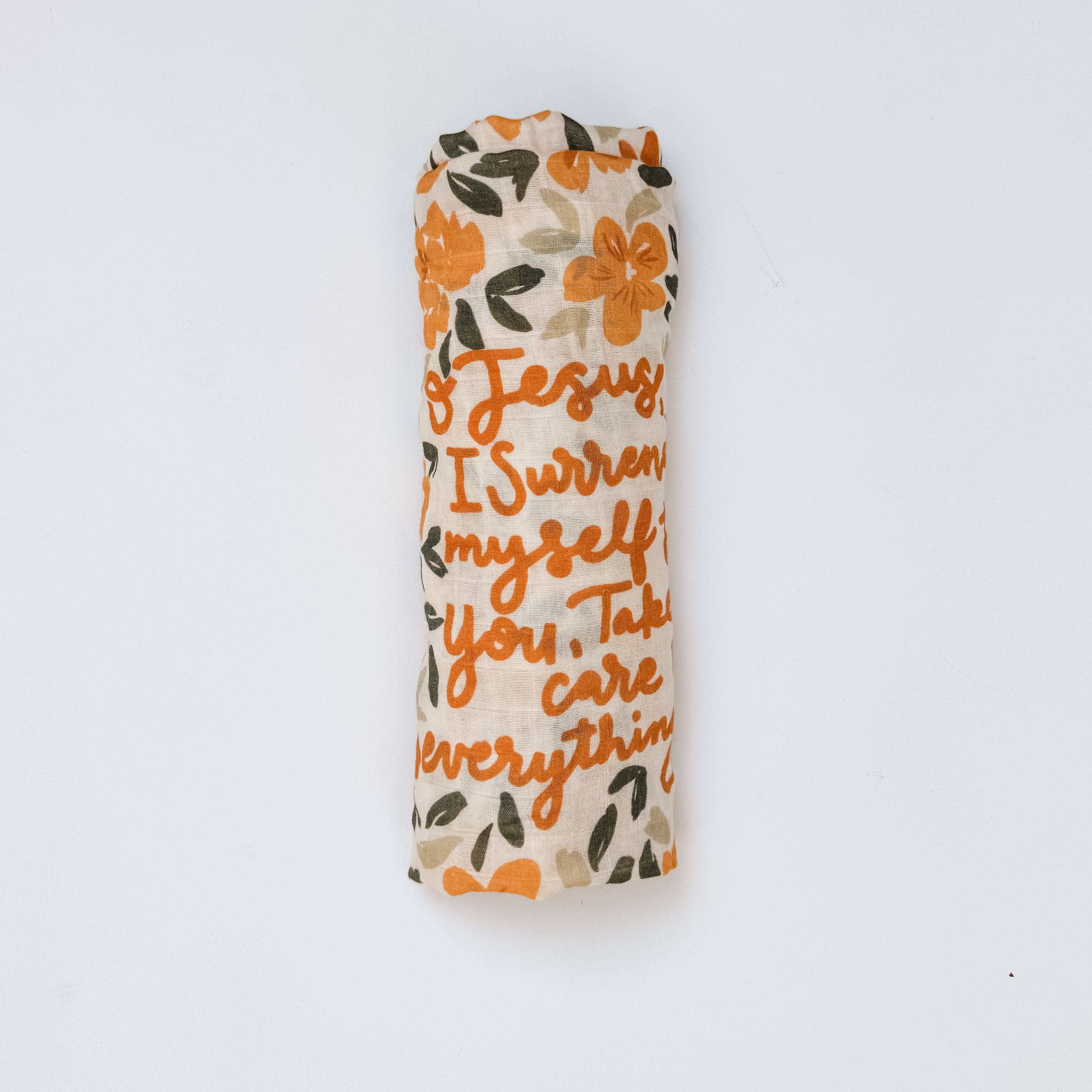 Baby Swaddle Muslin Blanket - Surrender Prayer
