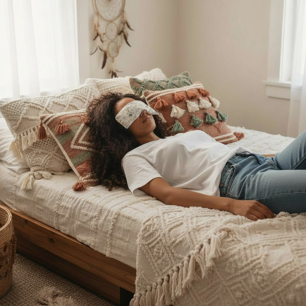 Eye Pillow - Checkers in Clay