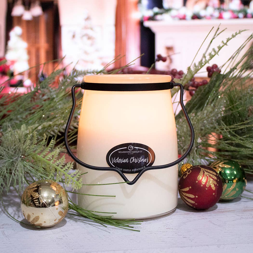 22 oz Butter Jar Candle: Victorian Christmas