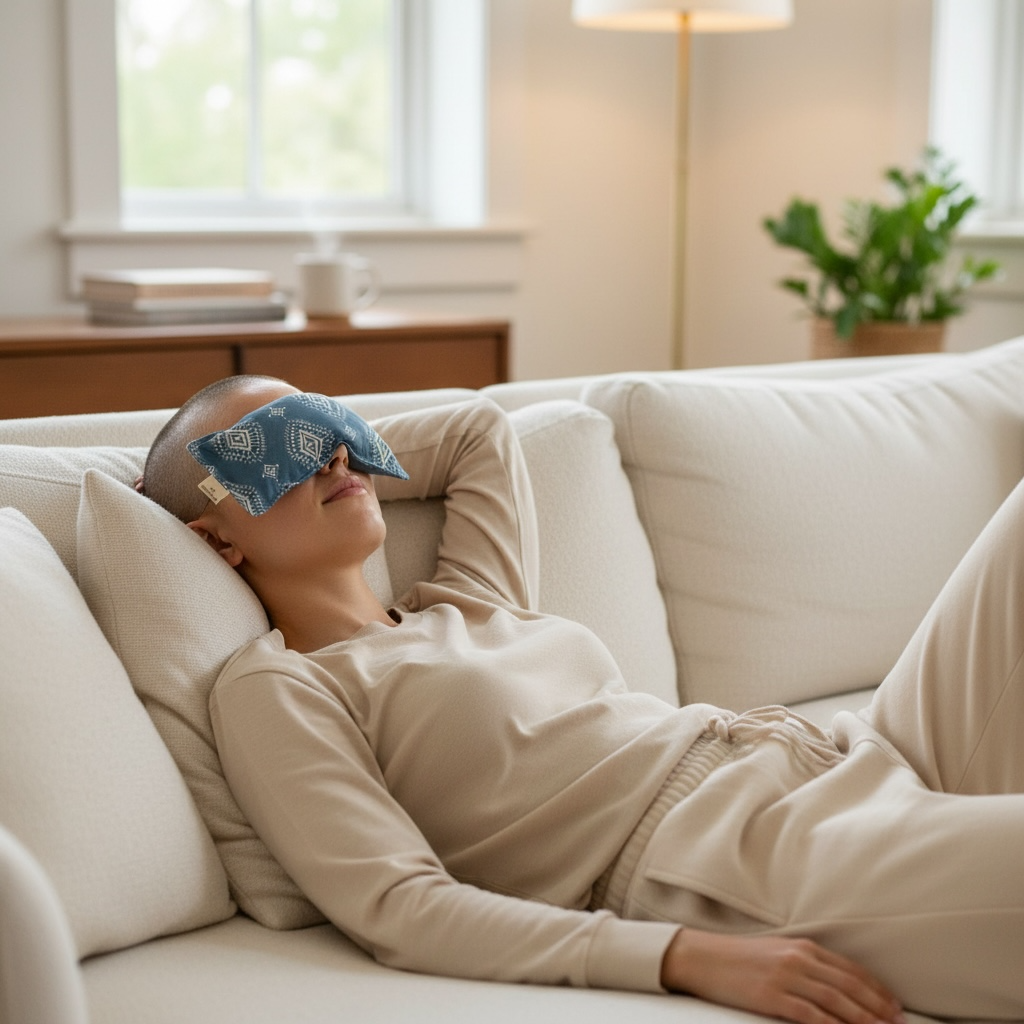 Eye Pillow - Floral in Taupe