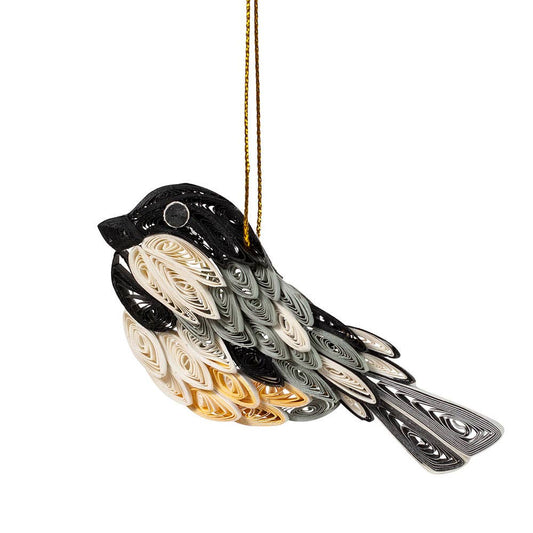 Quill Chickadee Ornament