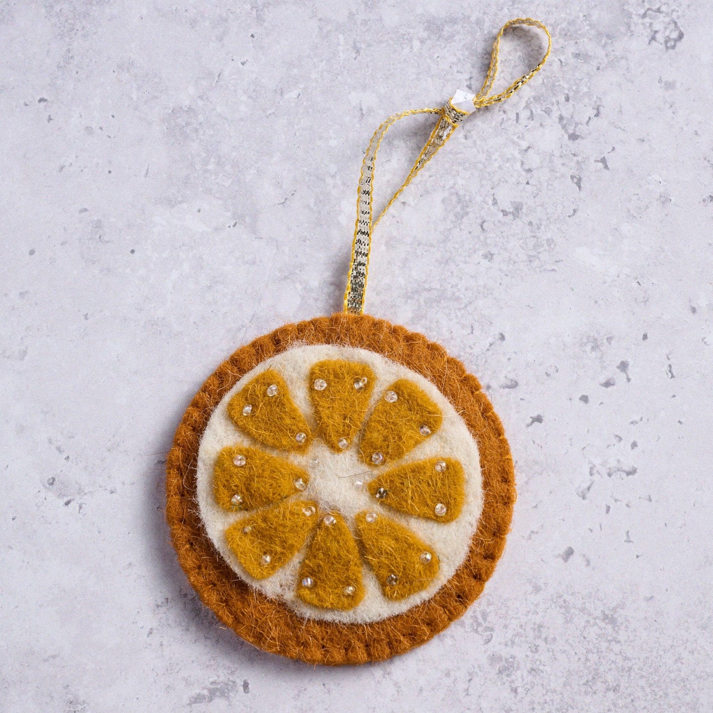 Felt Orange Slice Ornament