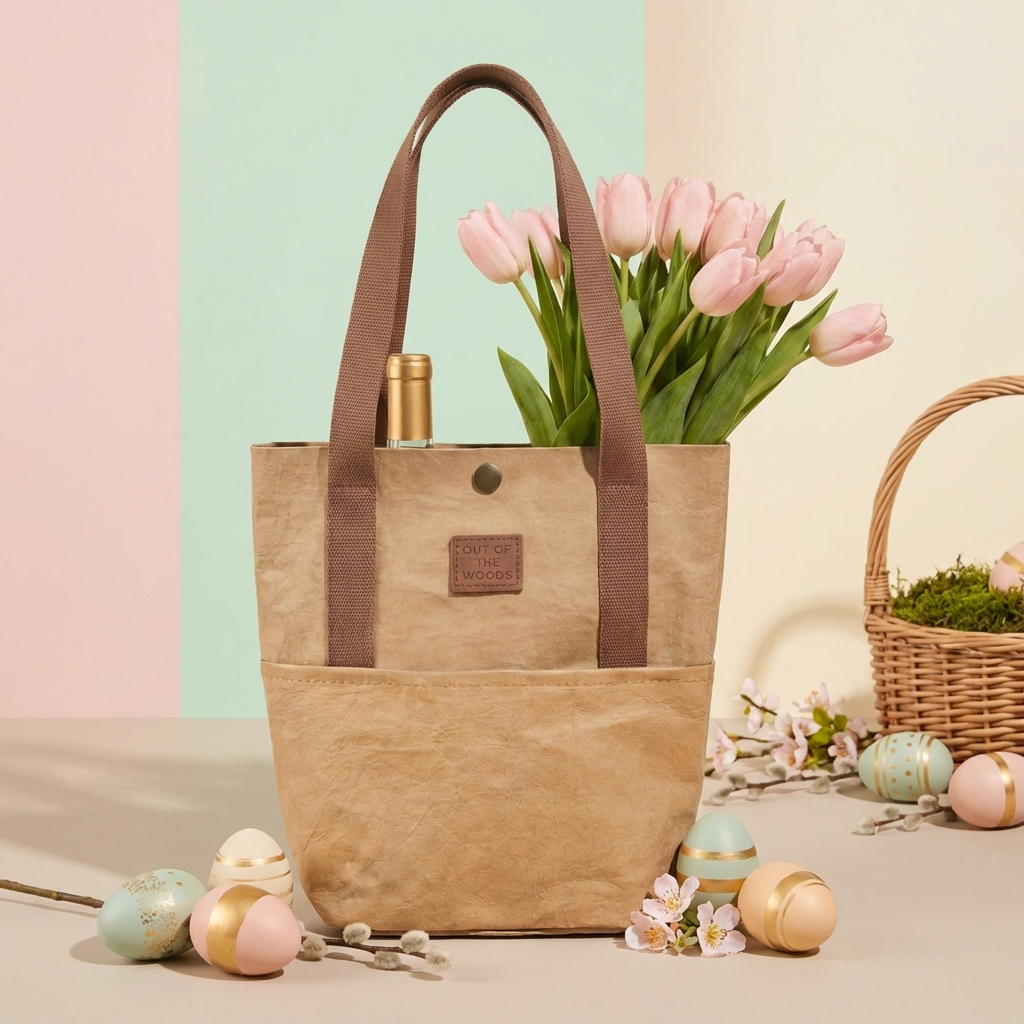Rabbit Tote, Reusable Vegan Leather Shopping Bag