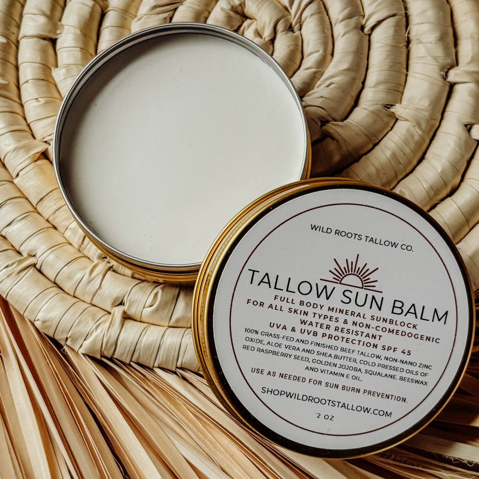 Tallow Sun Balm SPF 45 – Natural Mineral Sun Protection