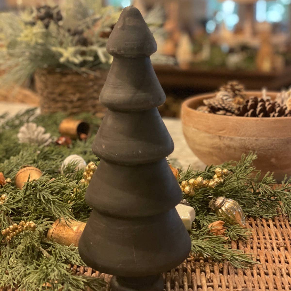 10" Black Tiered Christmas Tree