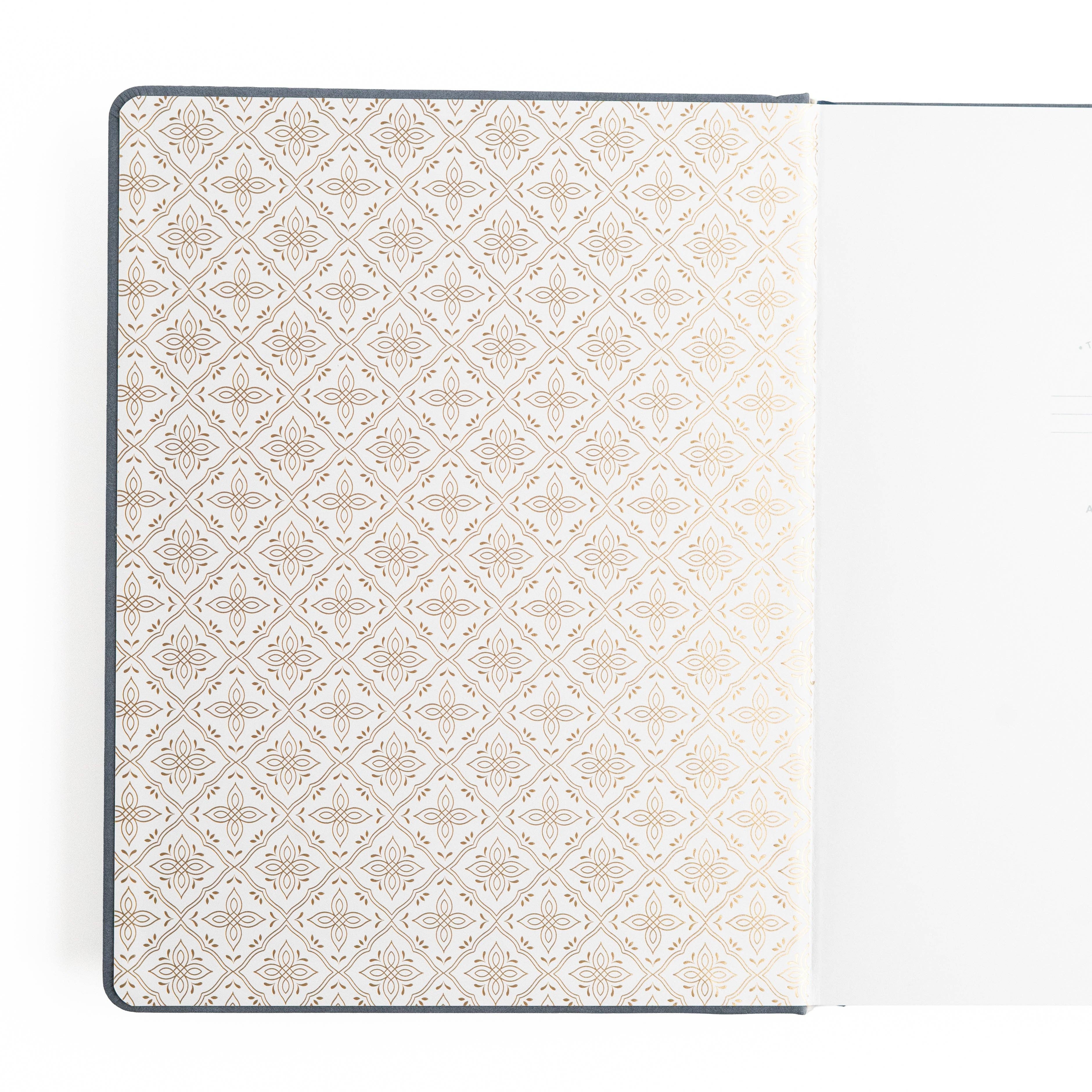 Storybook in Navy | Ivory Dot Grid