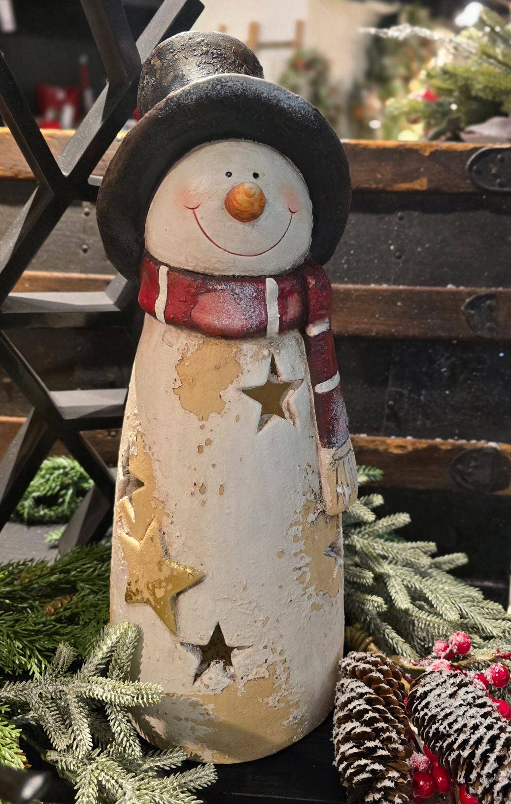 Starlight Snowman 6.3x5.9x15.8in
