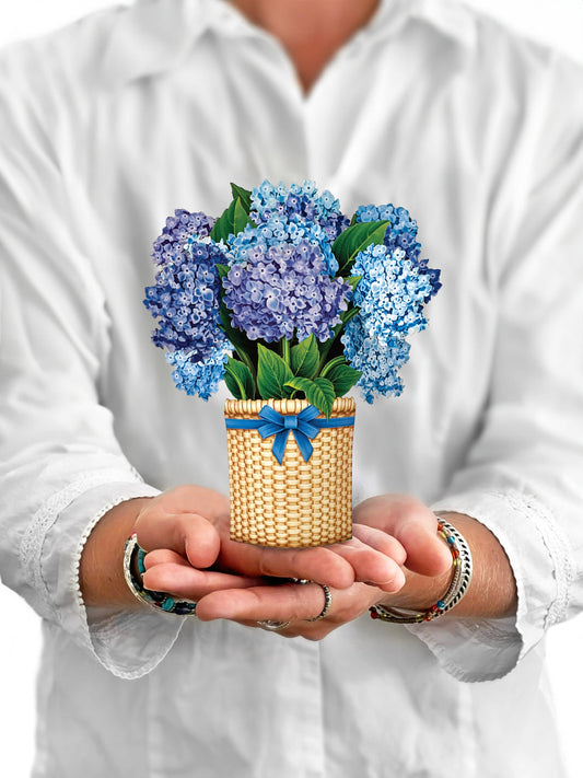 Mini Nantucket Hydrangeas Pop-up Greeting Card