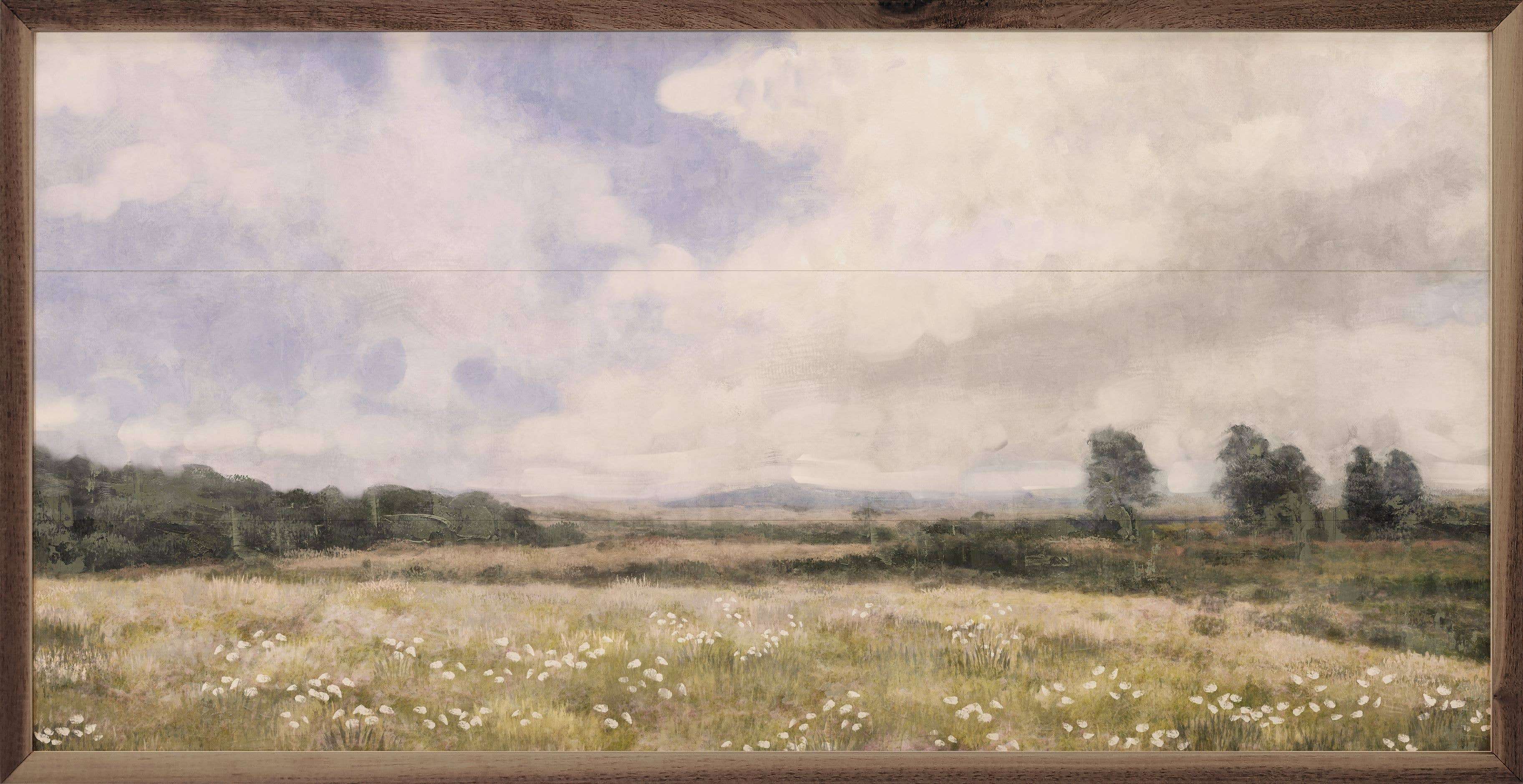 Vintage Landscape 1 Field By Nina Blue
