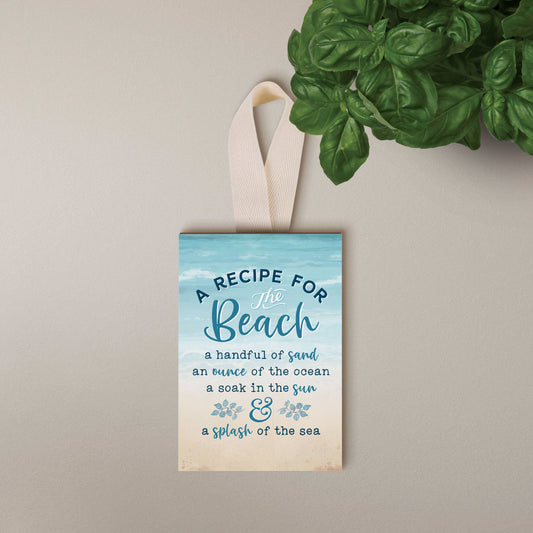 A Recipe For The Beach Decorative Hanging Sign