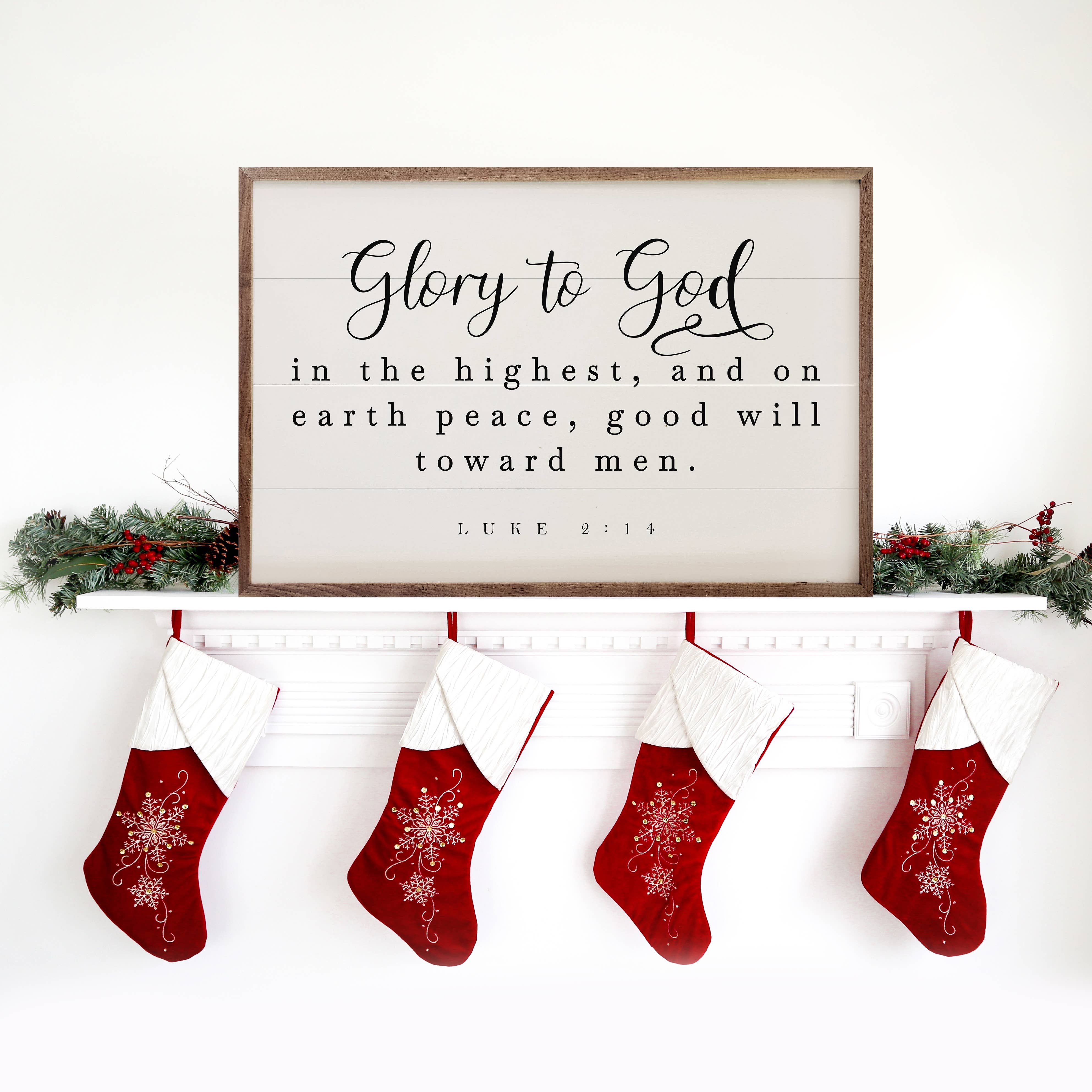 Glory To God Luke 2 14 White