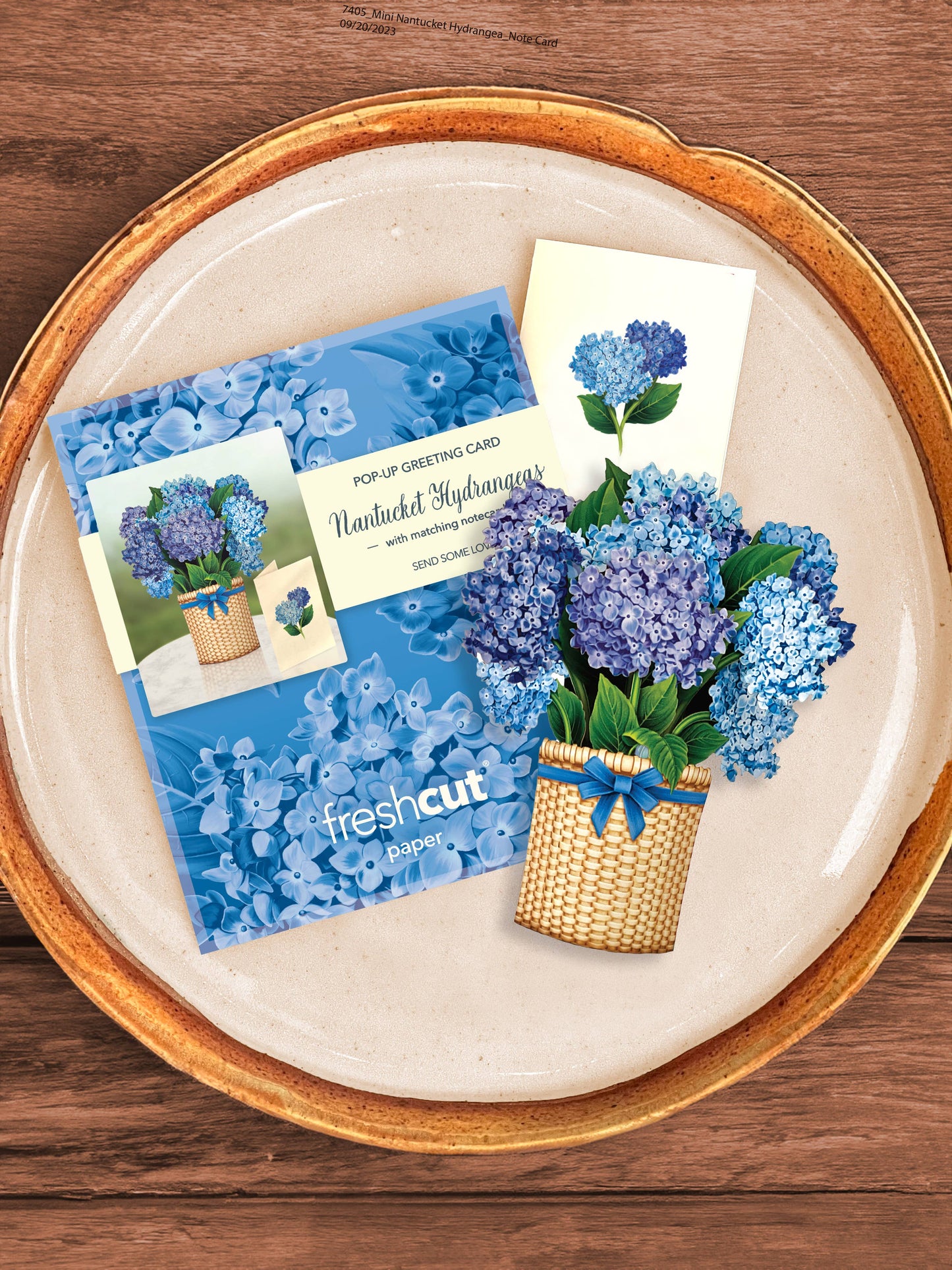 Mini Nantucket Hydrangeas Pop-up Greeting Card