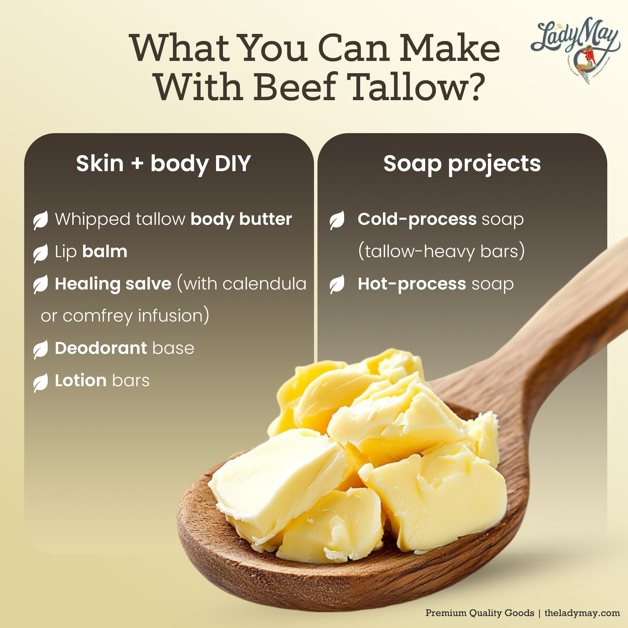 Bulk Beef Tallow 16 Pounds | 100% Grass-Fed Unscented Tallow for Skincare, Soap Making & Candles