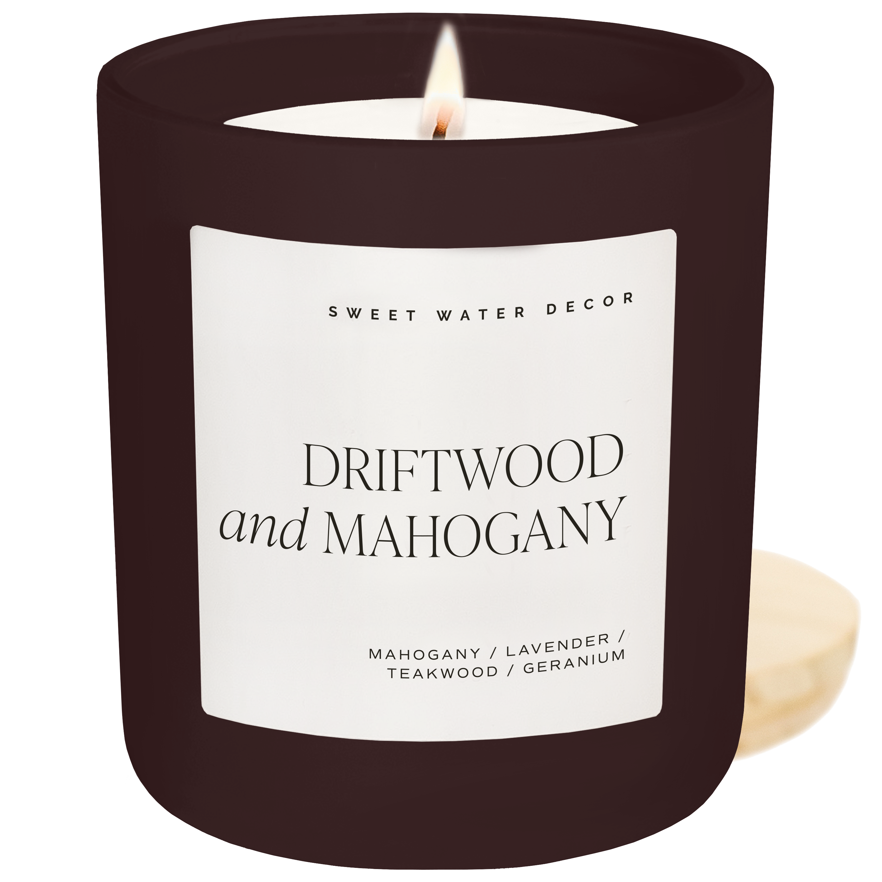 Driftwood and Mahogany 15 oz Candle, Matte Jar
