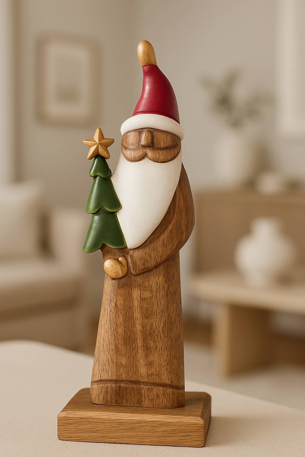 Mini Santa With Tree 9x2in