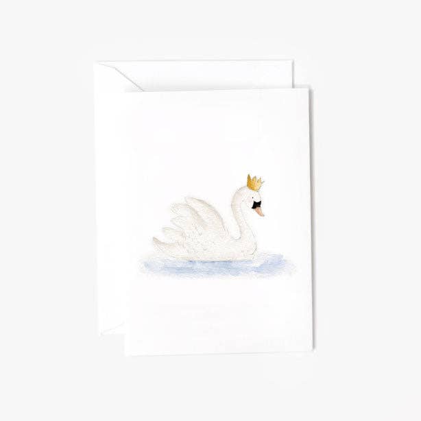 Swan mini enclosure notecard