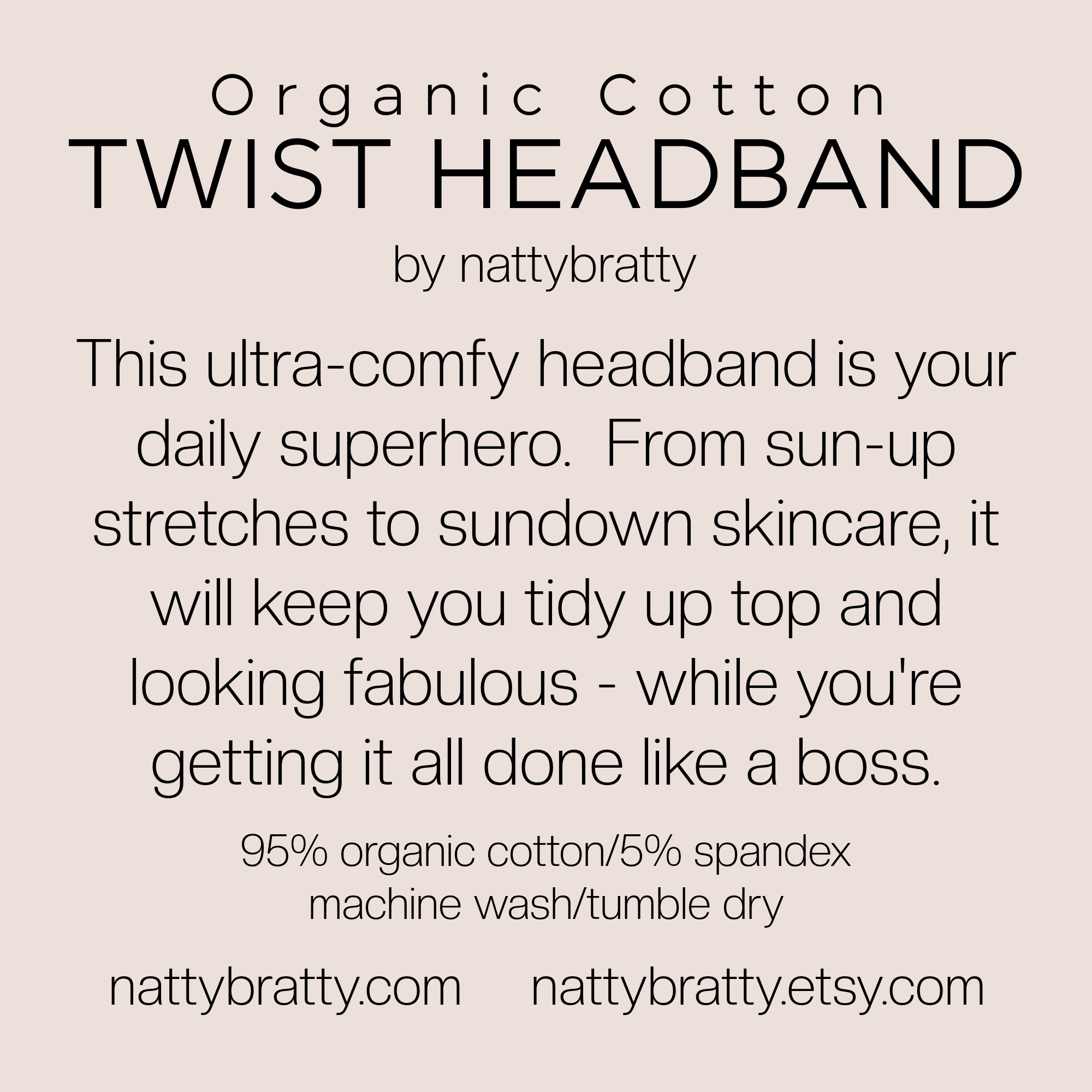Organic Rib Cotton Twist Headband