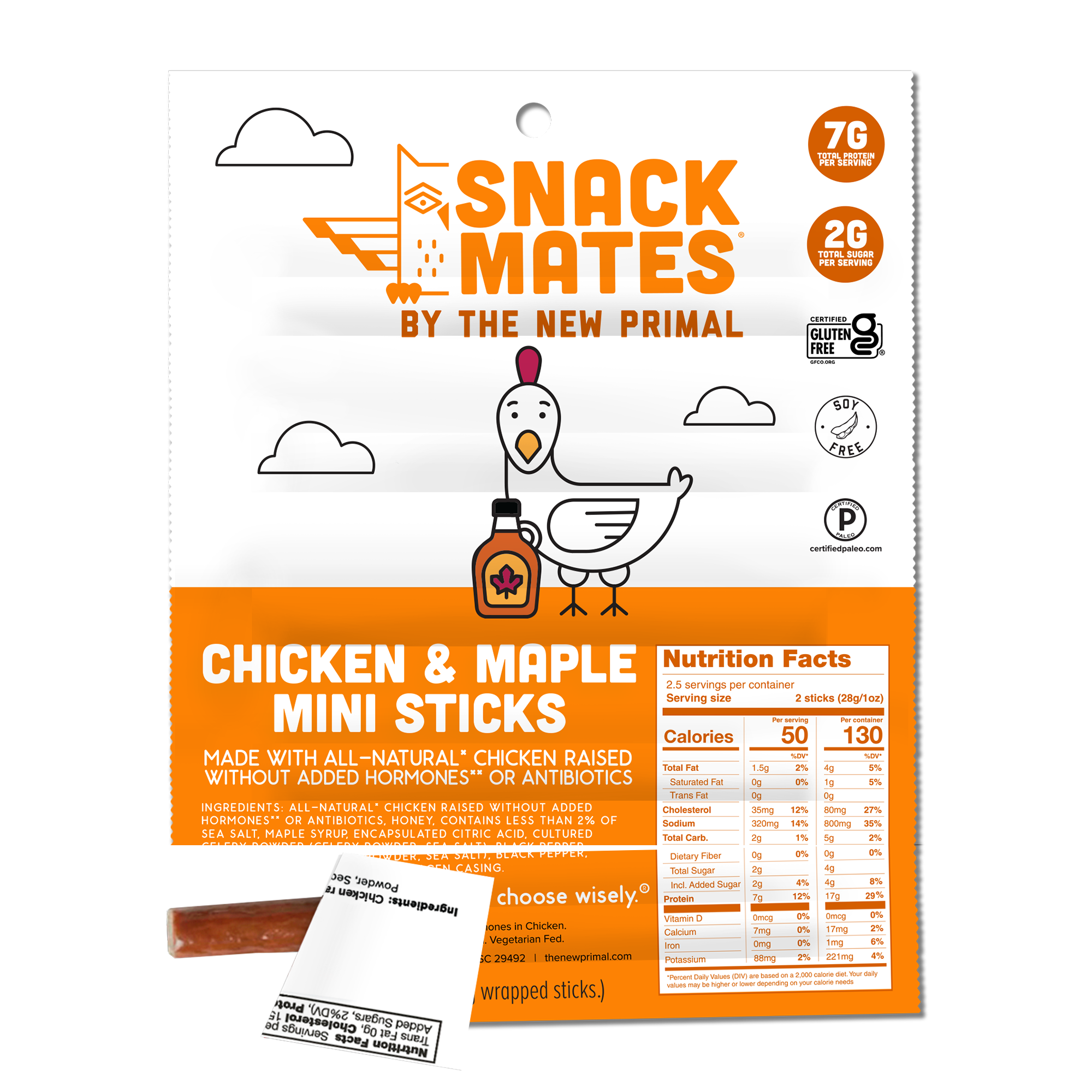 Snack Mates Chicken & Maple Mini Meat Sticks (5ct.)