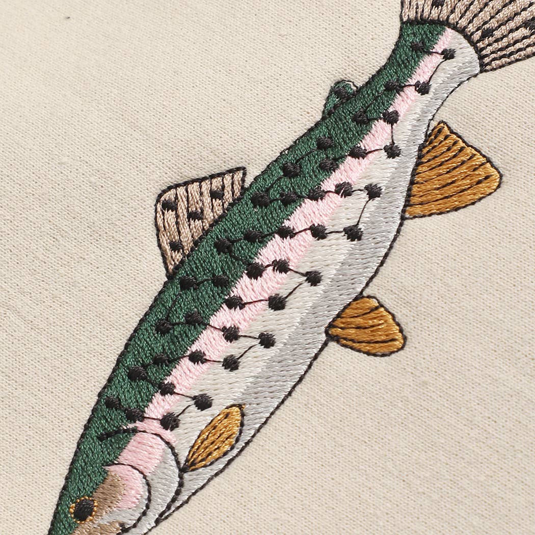 Rainbow Trout Fish Embroidered Heavyweight Sweatshirt
