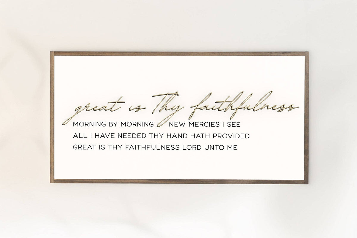 Great Is Thy Faithfulness | Wooden Cutout